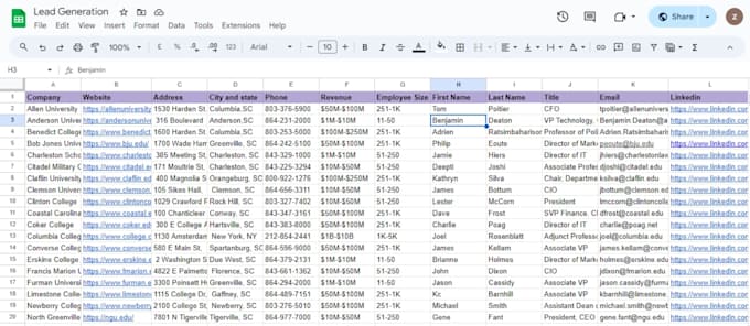 do b2b lead generation data entry linkedin and web scraping