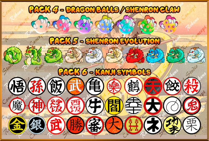 make dragon ball badges and emotes