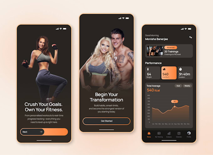 do mobile app UI designs, app mockups and UI UX in figma