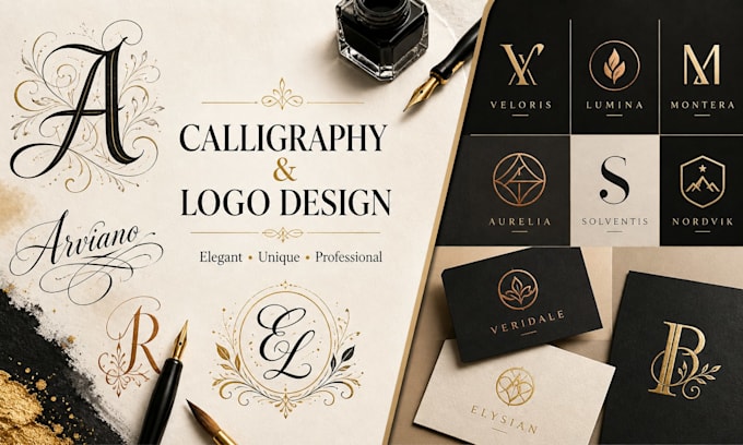 make creative calligraphy and logo designs