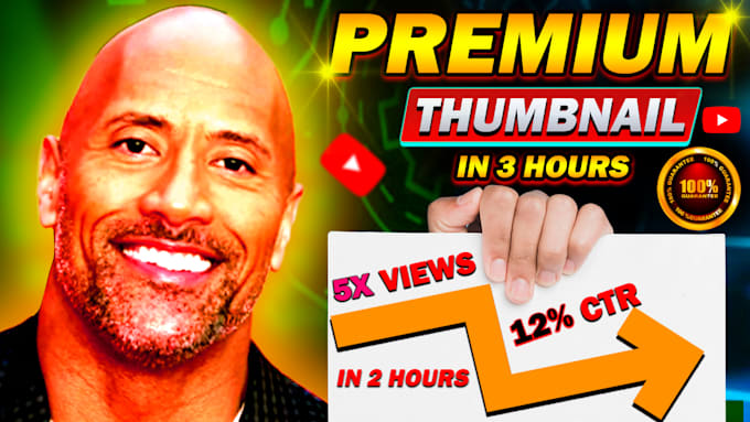 design best amazing eye catchy youtube thumbnail in 3 hours