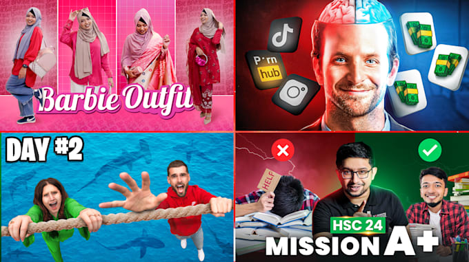 design you a great youtube thumbnail in 12 hours