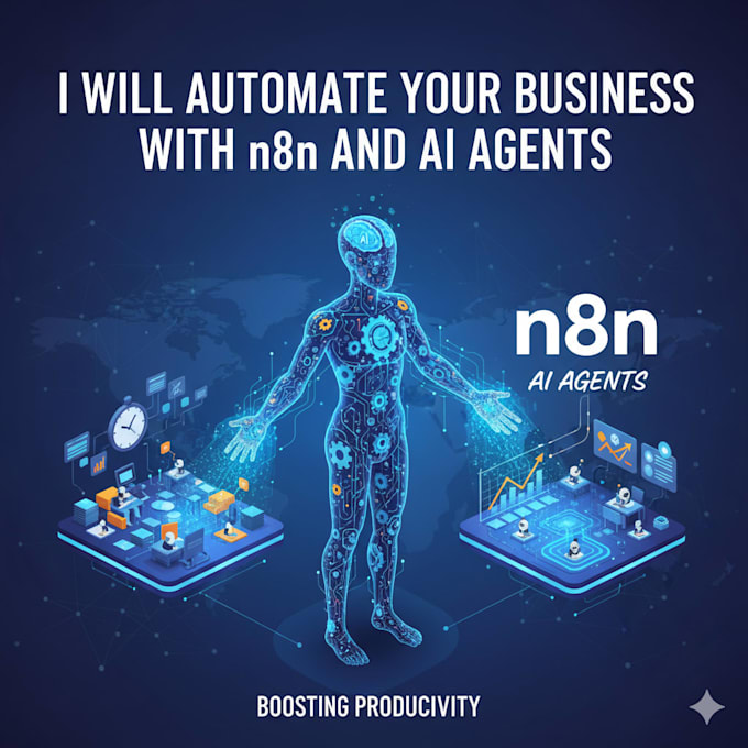automate business with n8n and using ai agents and boosting productivity