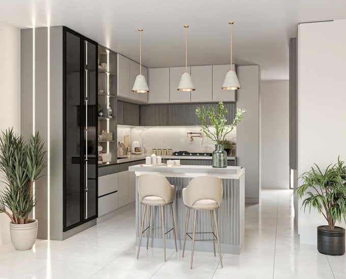 do kitchen design and kitchen interior design and 3d design