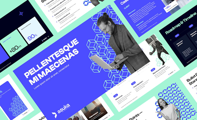 design a b2b sales deck or corporate presentation in powerpoint