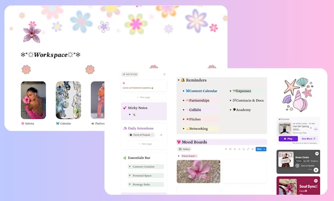 build a customized and an advanced aesthetic notion template