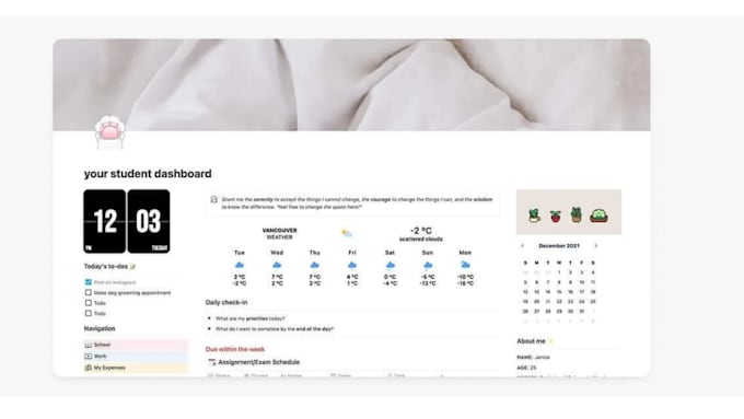 build a customized and an advanced aesthetic notion template