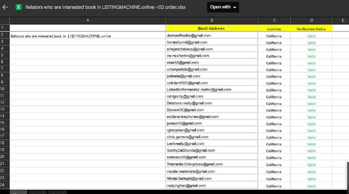 provide targeted verified email list for email marketing