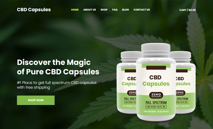 design medical cannabis cbd shopify tobacco marijuana weed vape hemp website