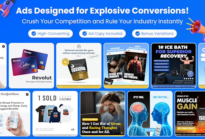 design high converting ecommerce product ad creatives