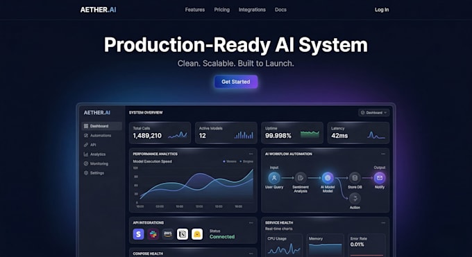 develop a full stack ai saas mvp web application