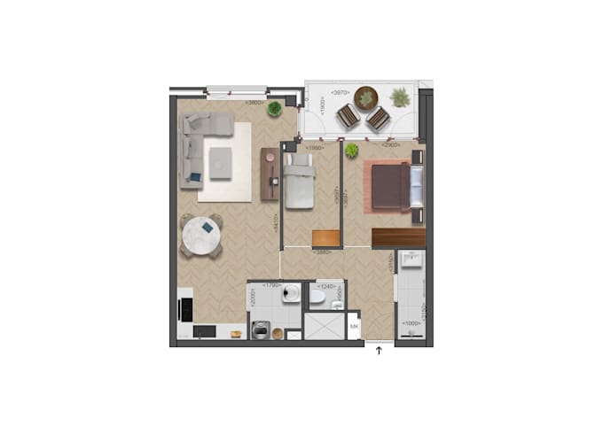 render 2d floor plan