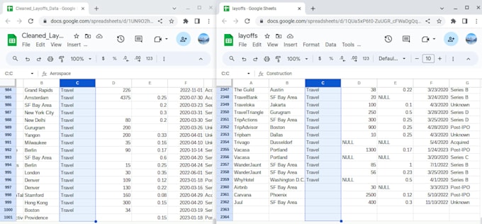 data cleaning and formatting