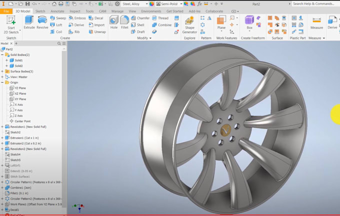 Create a 3d model in autodesk inventor by Aymares5 | Fiverr