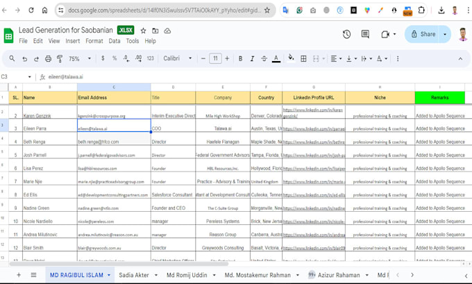 do b2b linkedin lead generation, targeted email list building in any industries
