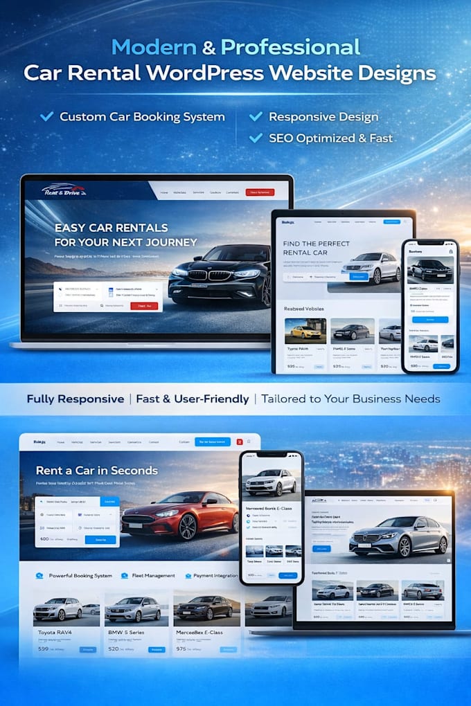 design a car rental wordpress website