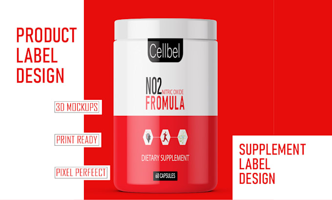 design premium product label and packaging for supplements and bottles