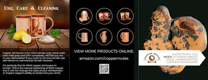 design product instruction booklet inserts