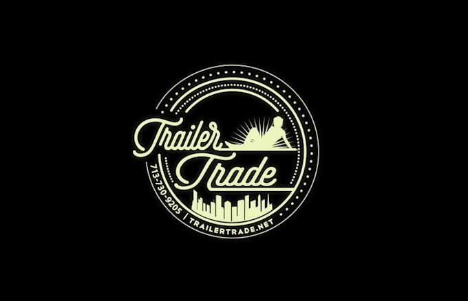 bar food trailer logo design