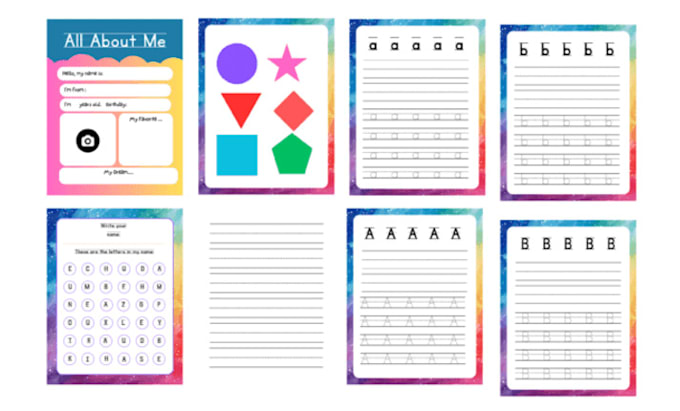 Create printable workbook for kids to practice by Lavandinesh | Fiverr