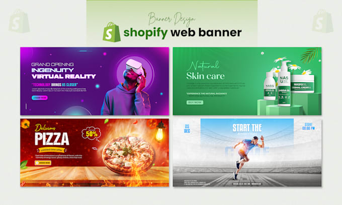 design shopify store banner, web banner, hero image, header, and shopify banner