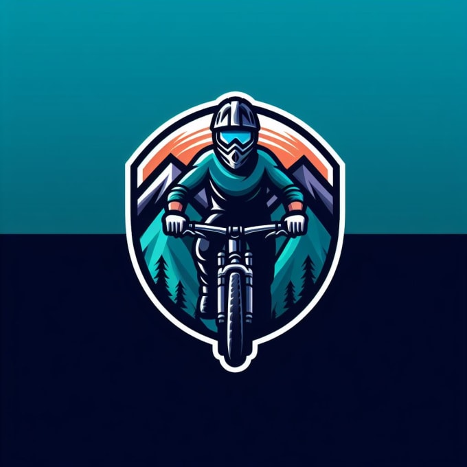do modern style mountain bike mascot logo design