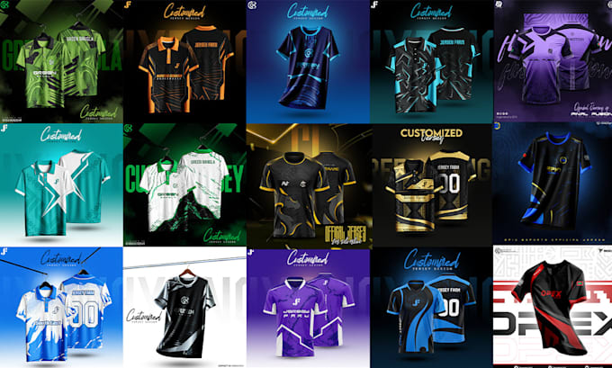 do custom jersey for gaming and sports team with printable file