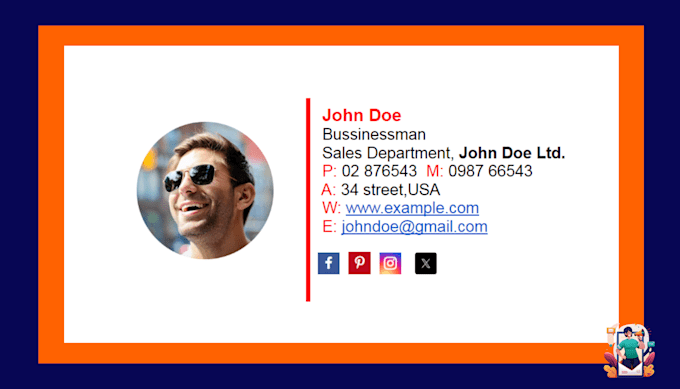 design a custom elegant canva email signature for gmail