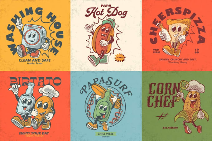 design a vintage retro t shirt with a custom illustration