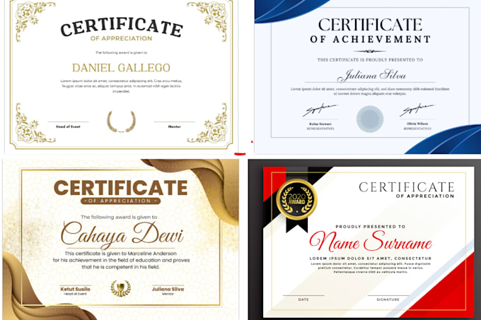 exquisite certificate design wizardry
