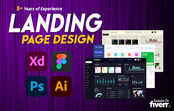 design landing page or website mockup in figma