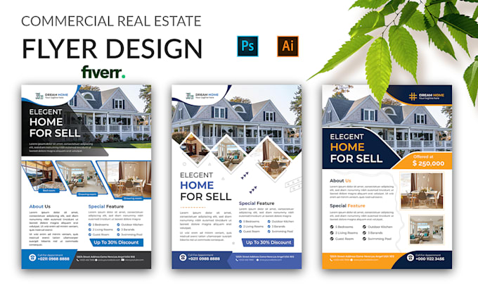 do commercial real estate flyer or brochure design