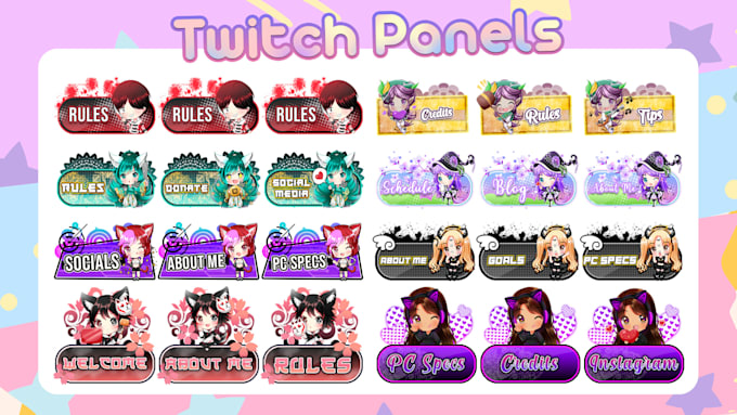 create custom twitch panels, twitch overlay for your stream