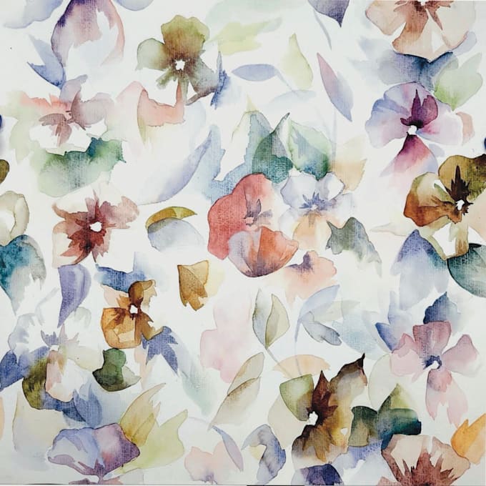 draw unique hand drawn watercolor seamless patterns