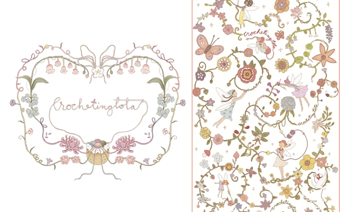 draw a logo and whimsical brand business illustration
