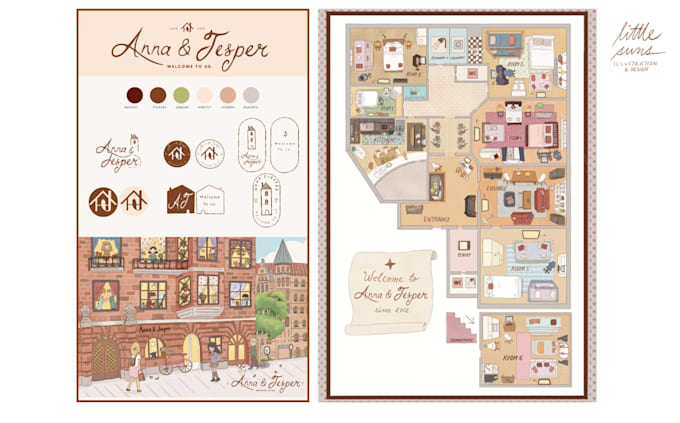 draw custom creative illustrations for brands and events
