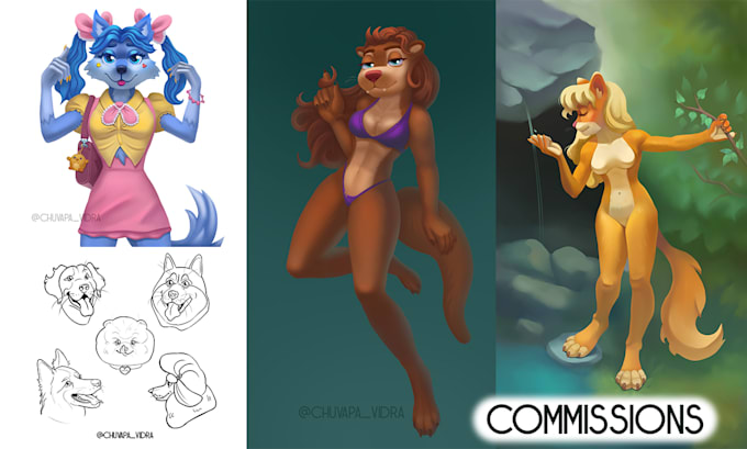 draw furry artwork for you