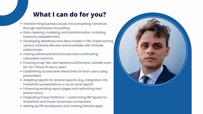 clean and model your data into a power bi dashboard