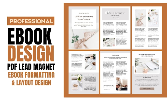 create professional ebook design, PDF lead magnet in canva