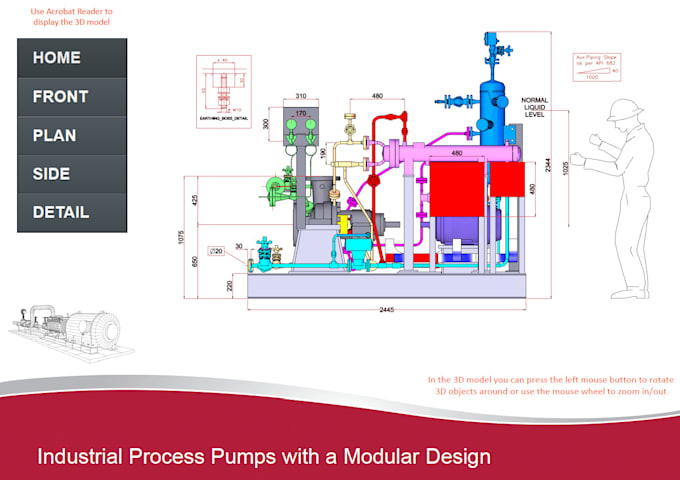 create technical and interactive 3d PDF catalog of your products