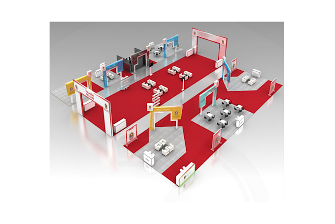 design a trade show booth backdrop and pop up banner for your exhibition