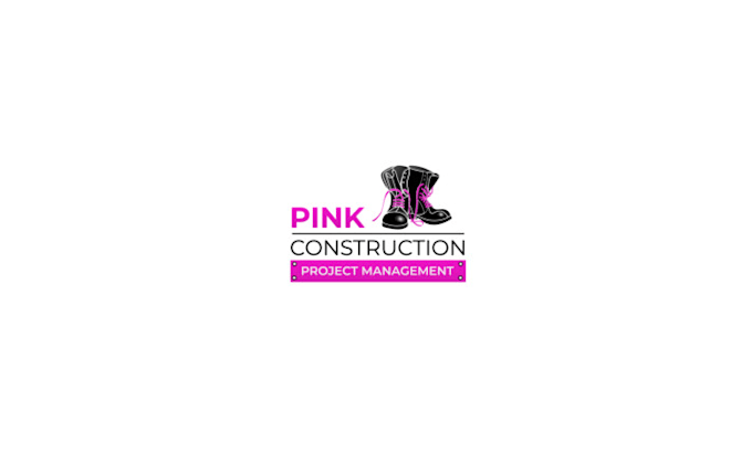 design shining wonderful pink construction logo