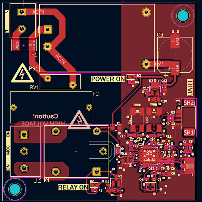 do a pcb layout in kicad, altium or easyeda