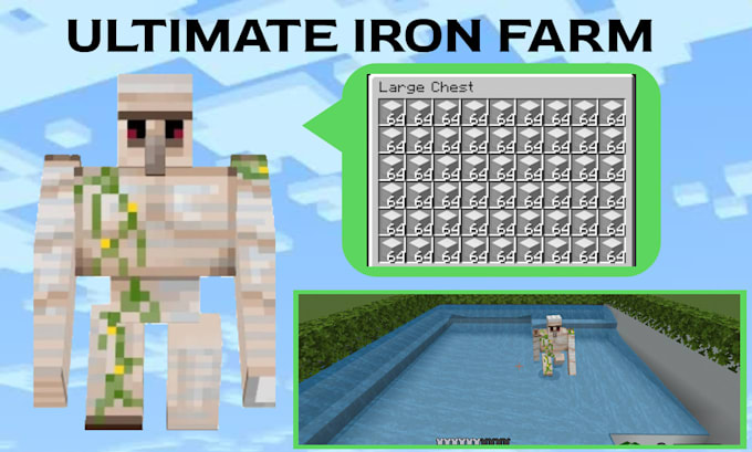 create a fast mincraft iron farm, in your world