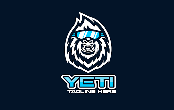 do yeti mascot logo design 1 day