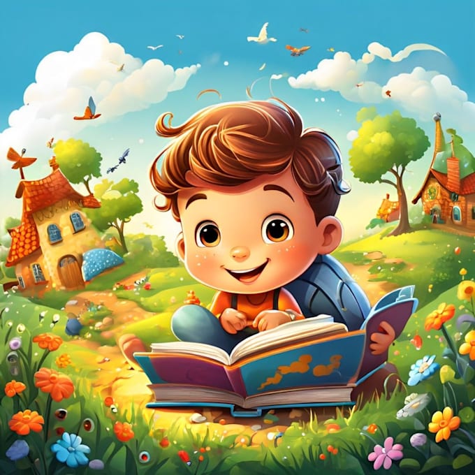 draw children story book unique ai illustration