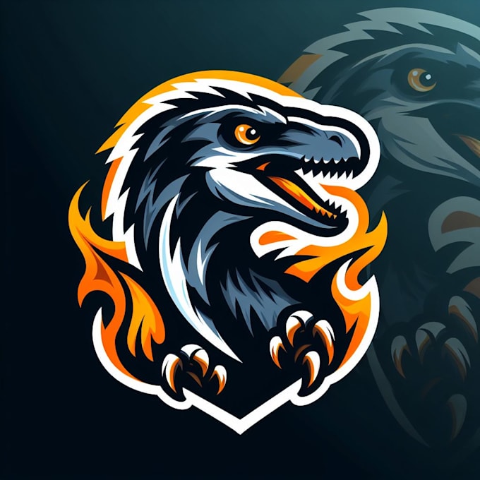 design creative raptor mascot logo for you in 12 hours