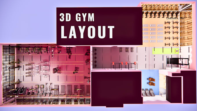 design 3d gym interior and exterior
