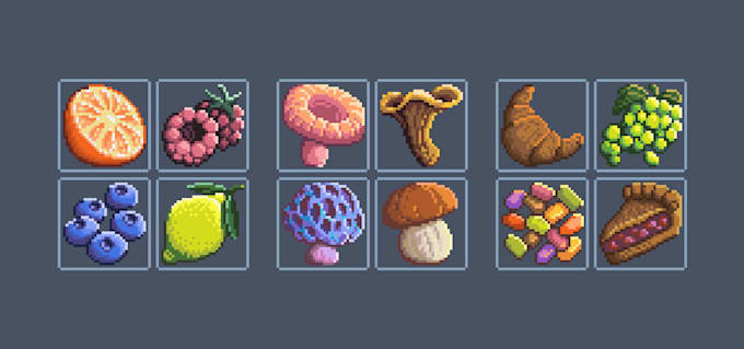 create pixel art items and icons