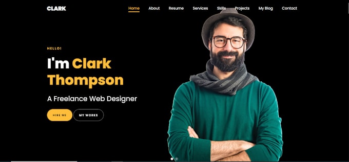 create a portfolio website